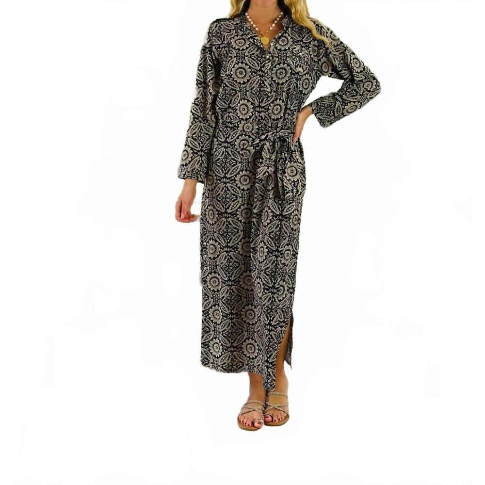 NEW JUST DARVINY hostess maxi dress in chuckra black